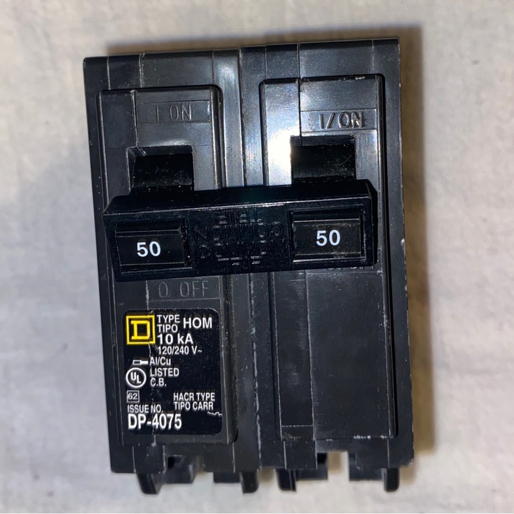 Square D Circuit Breaker DP-4075 50A, 2P, 10Ka, 120/240Vac